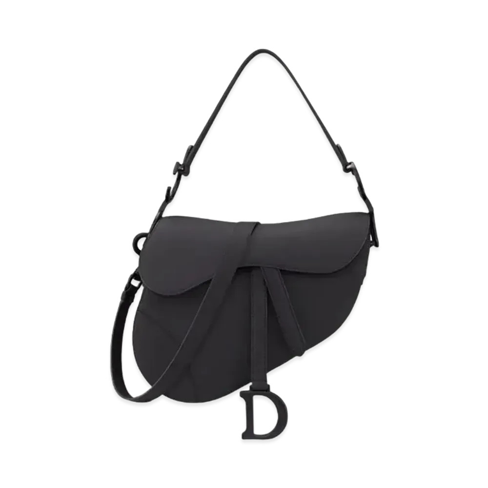 Dior Saddle Bag Strap Ultramatte Calfskin "Black"