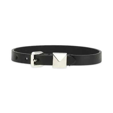 Valentino Rockstud Leather Bracelet "Black"
