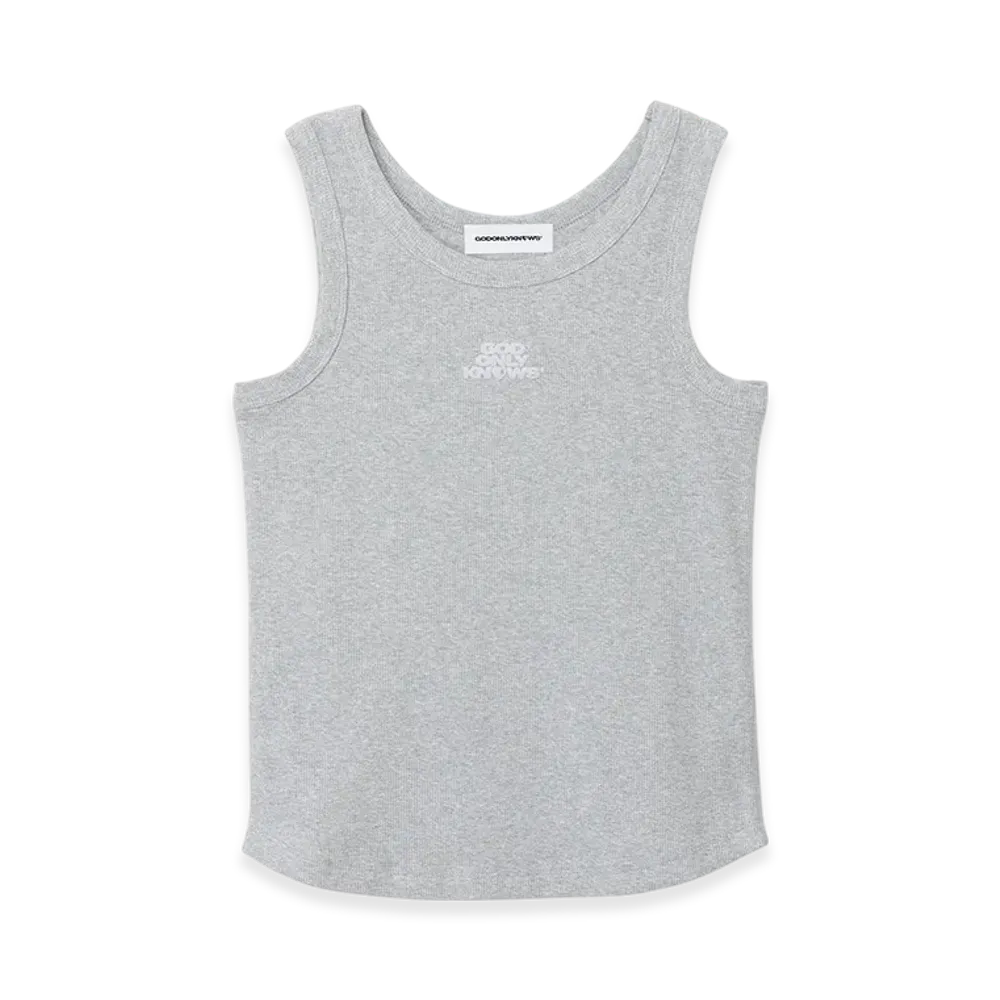GOD ONLY KNOWS Women's Logo Tank Top "Heather Gray"