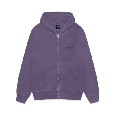 Stussy Jumbo Zip Hoodie Pigment Dyed "Grape"