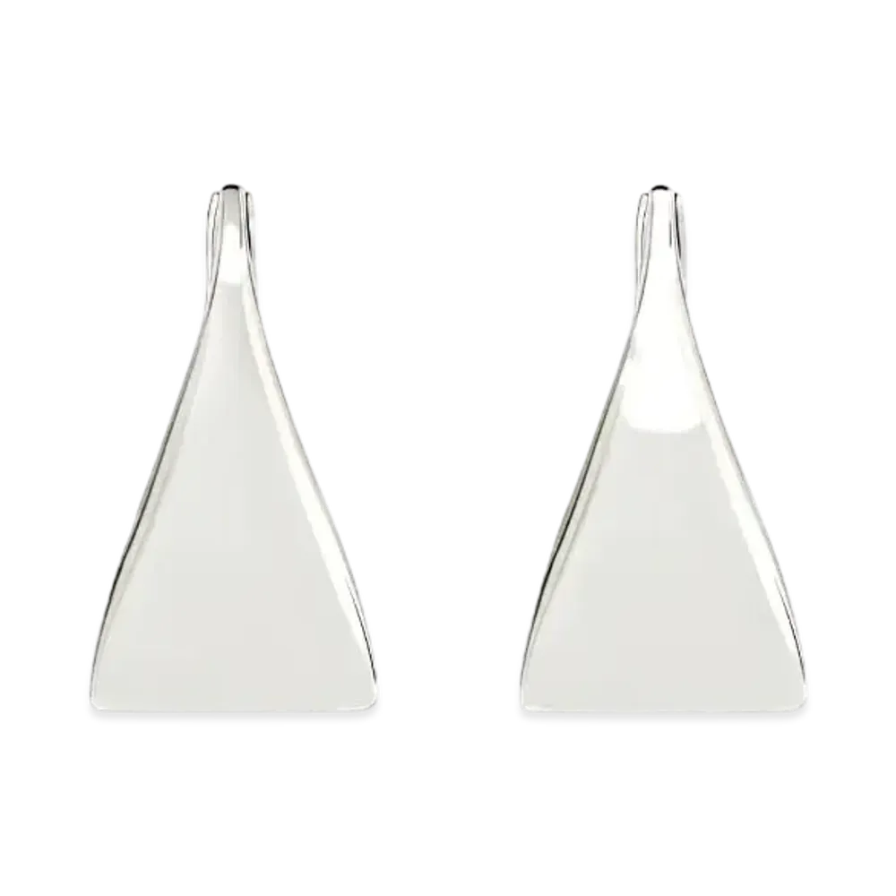 Courreges One Brass Earrings "Silver"