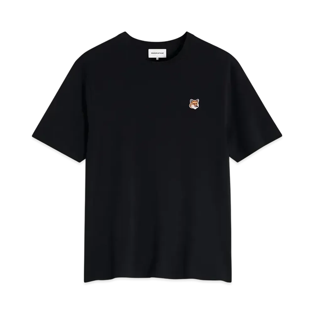 Maison Kitsune Fox Head Patch Regular T-shirt "Black"