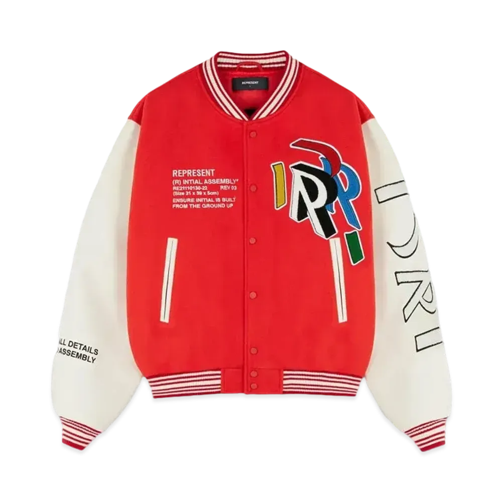 REPRESENT Initial Varsity Jacket "Red"