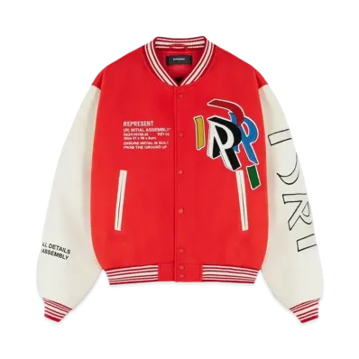 REPRESENT Initial Varsity Jacket "Red"