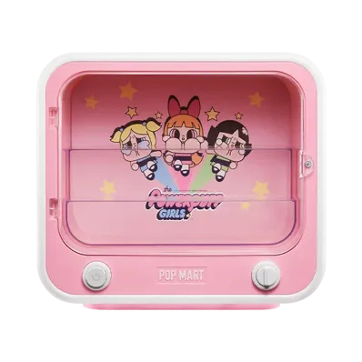 POP MART CRYBABY x Powerpuff Girls TV Set Luminous Display Container