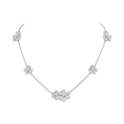Van Cleef & Arpels Frivole necklace 9 flowers "18K White gold/Diamond"