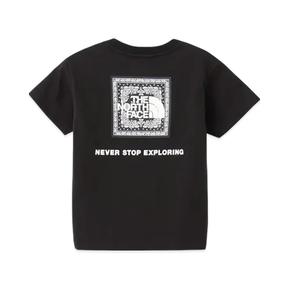 The North Face Baby Short Sleeve Bandana Square Logo Tee "Black"
