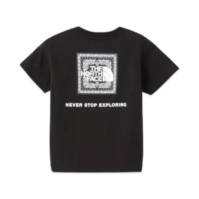 The North Face Baby Short Sleeve Bandana Square Logo Tee "Black"