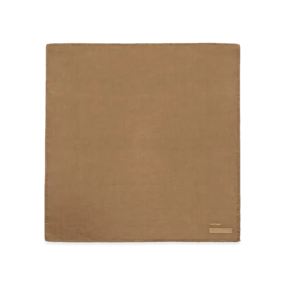 Graphpaper minus Botanical Dyed Linen Handkerchief "Brown"