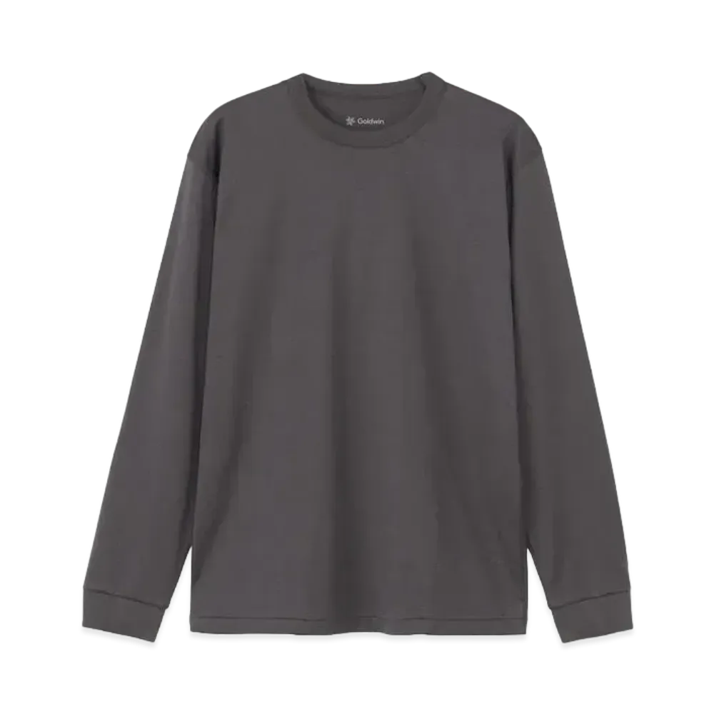 Goldwin Liopimum High Gauge P/J Long Sleeve T-Shirt (C3 Fit / Unisex) "Deep Charcoal"