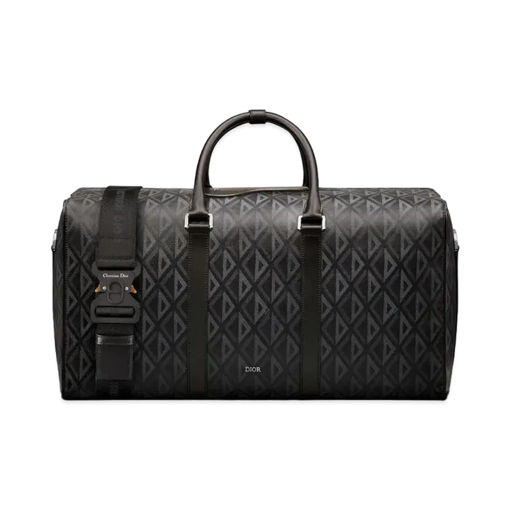 Dior Lingot 50 Duffel Bag CD Diamond Canvas "Black"