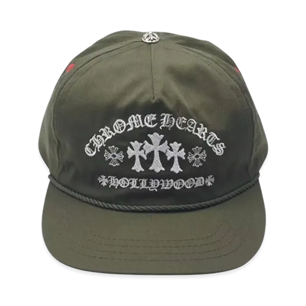 Chrome Hearts Gas Station King Taco 3 Cemetery Cross Trucker Cap "Khaki"