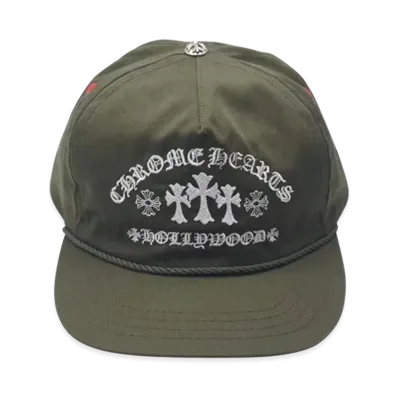 Chrome Hearts Gas Station King Taco 3 Cemetery Cross Trucker Cap "Khaki"