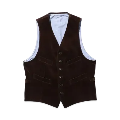 BEAMS Waistcoat Corduroy "ChacoalGray"