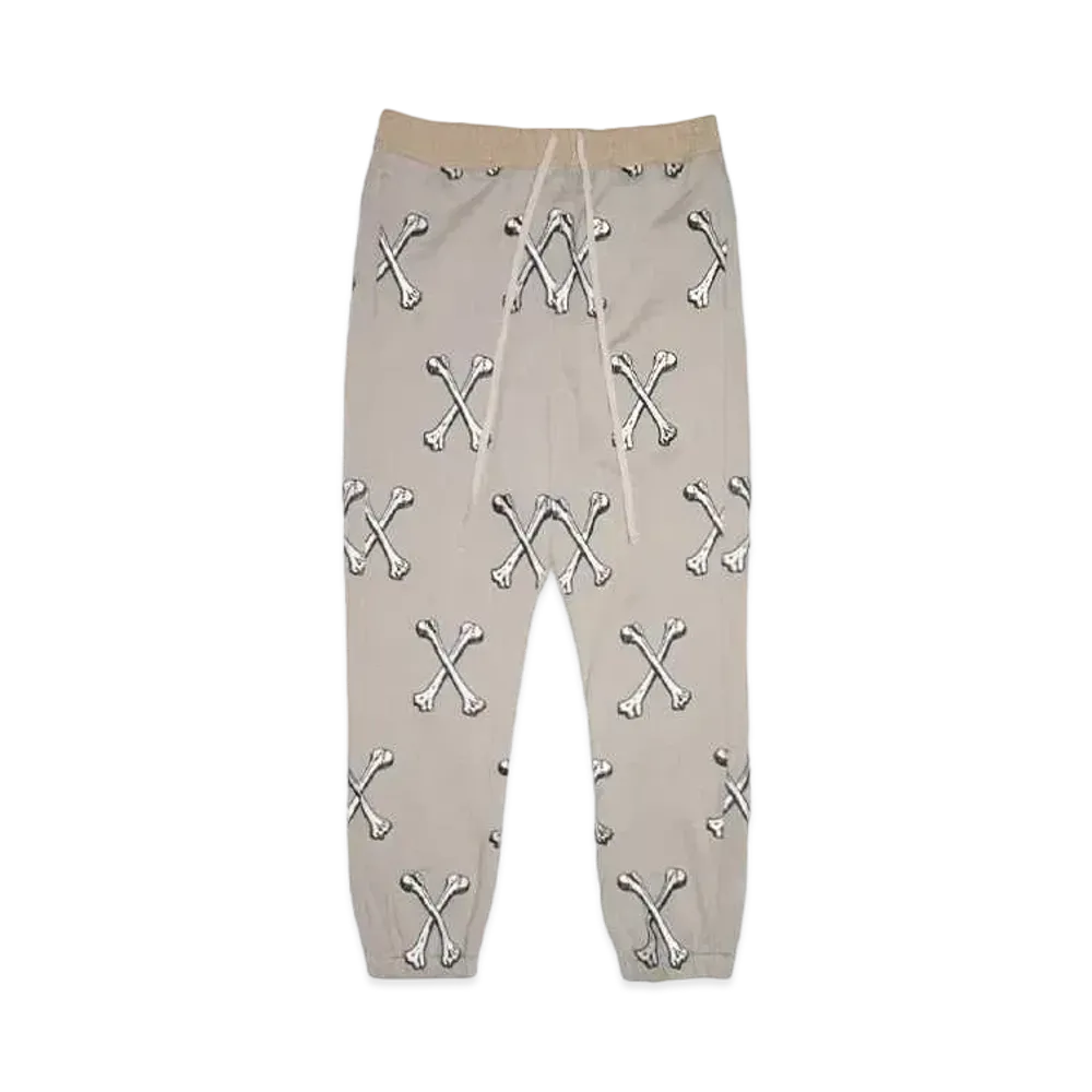MAYO MAYO CROSS BONES EMBROIDERY SWEAT PANTS "BEIGE"