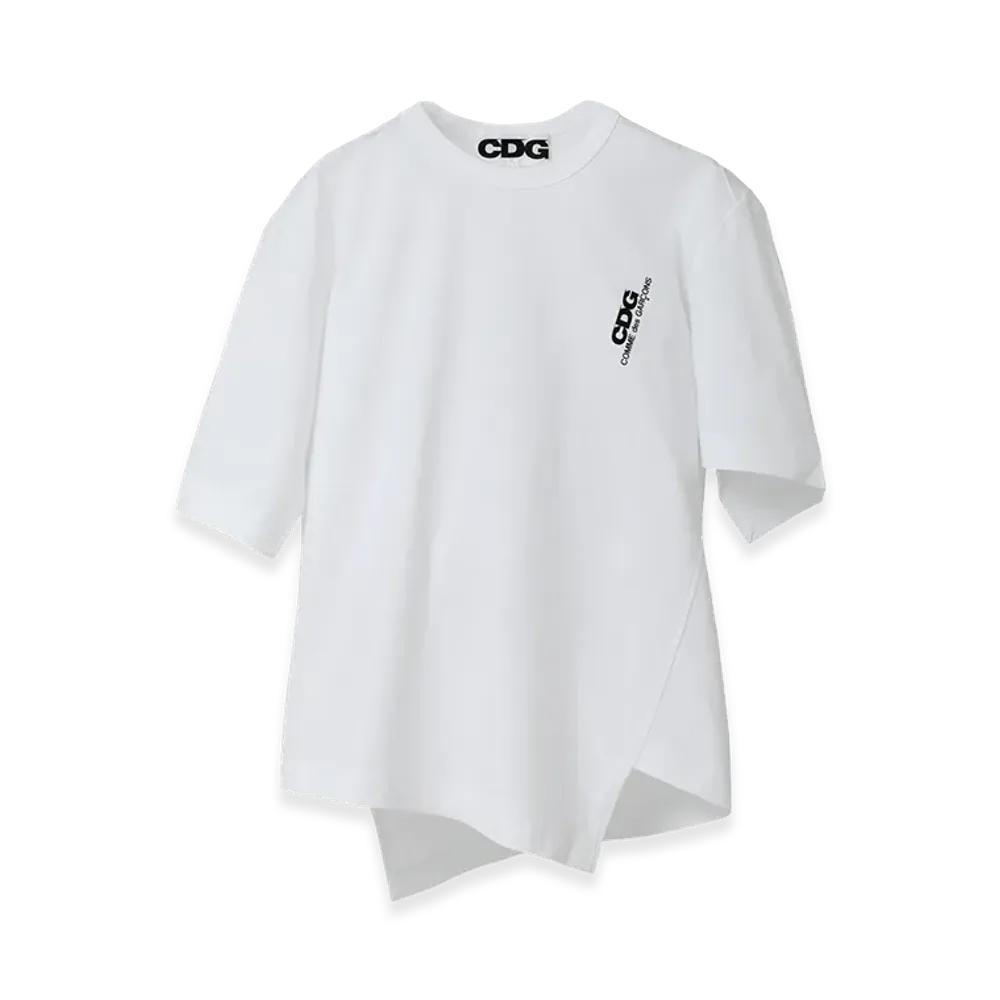 COMME des GARCONS CDG Bias Designed T-Shirt "White"