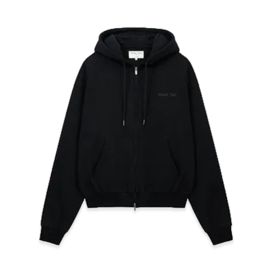 Matin Kim Back Logo Essential Hoody Zip Up "Black"