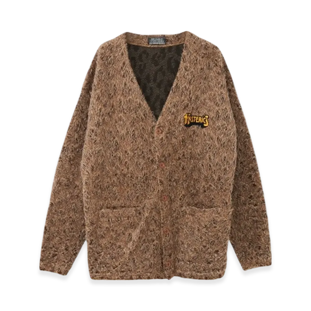 HYSTERIC GLAMOUR Hysteric Logo Embroidered Cardigan "Beige"