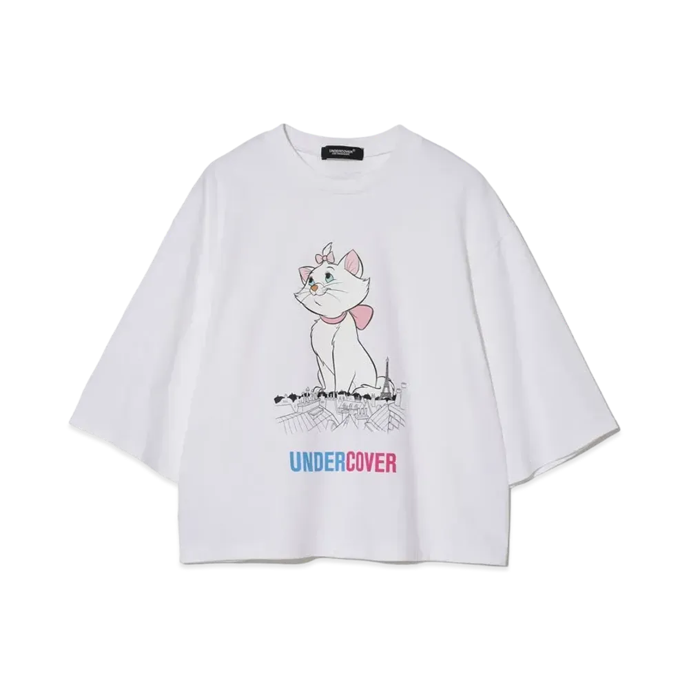 UNDERCOVER x Disney Cotton Wide Short Tee Marie "White"