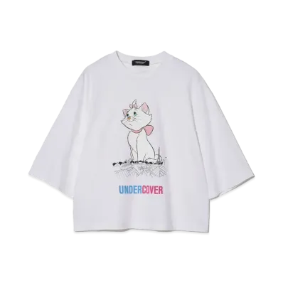 UNDERCOVER x Disney Cotton Wide Short Tee Marie "White"