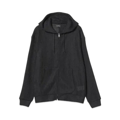 BEAMS Mesh Zip Hoodie "Black"
