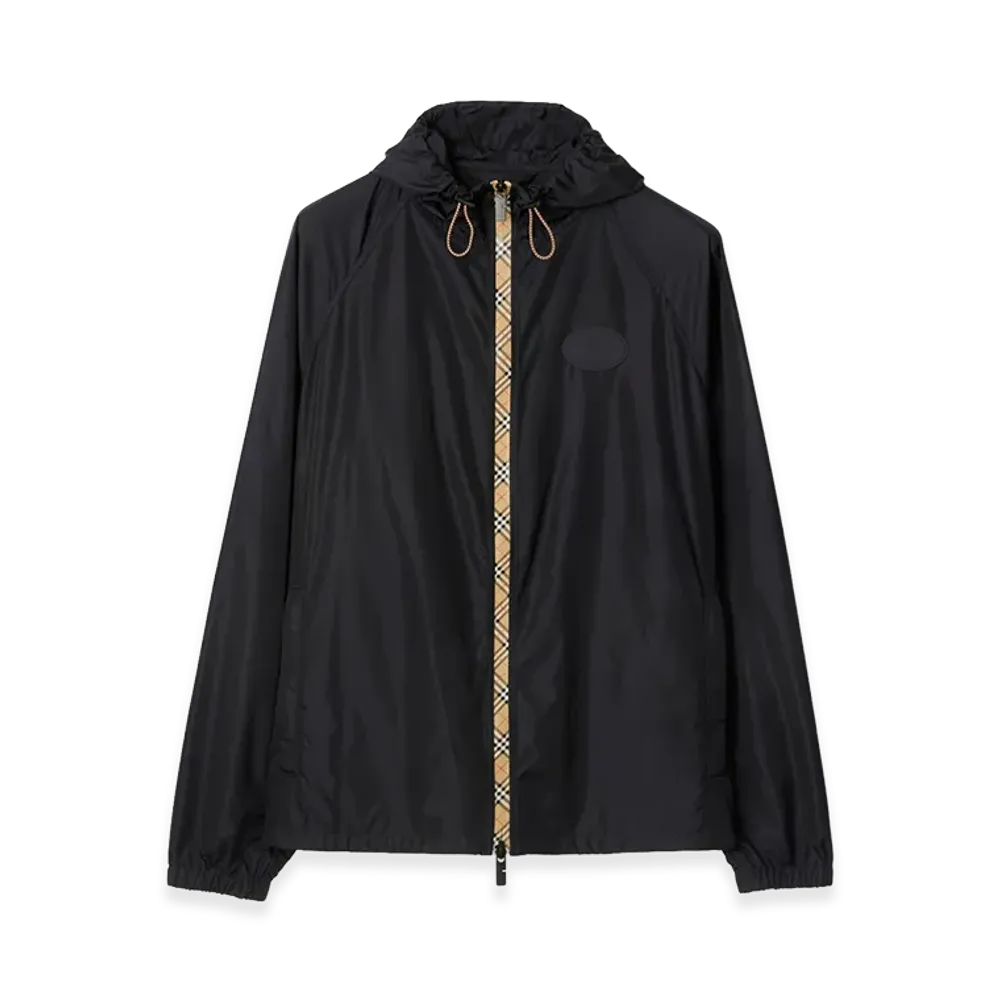 Burberry Checker Tape Nylon Hooded Jacket "Navy"
