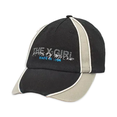 X-Girl Women's Paneled 6Panel Cap "Black"