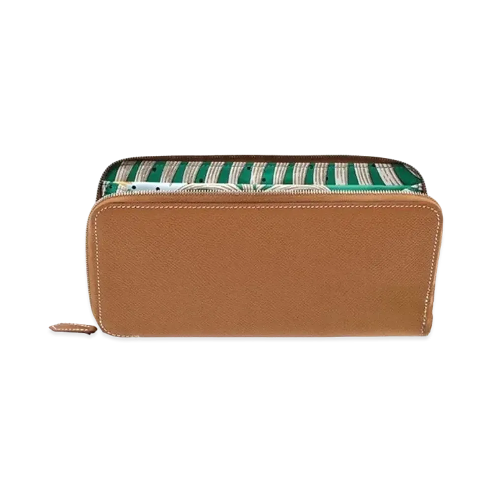 Hermes Azap Silk'In Long Veau Epsom/Silk "Gold/Vertigo/Silver"