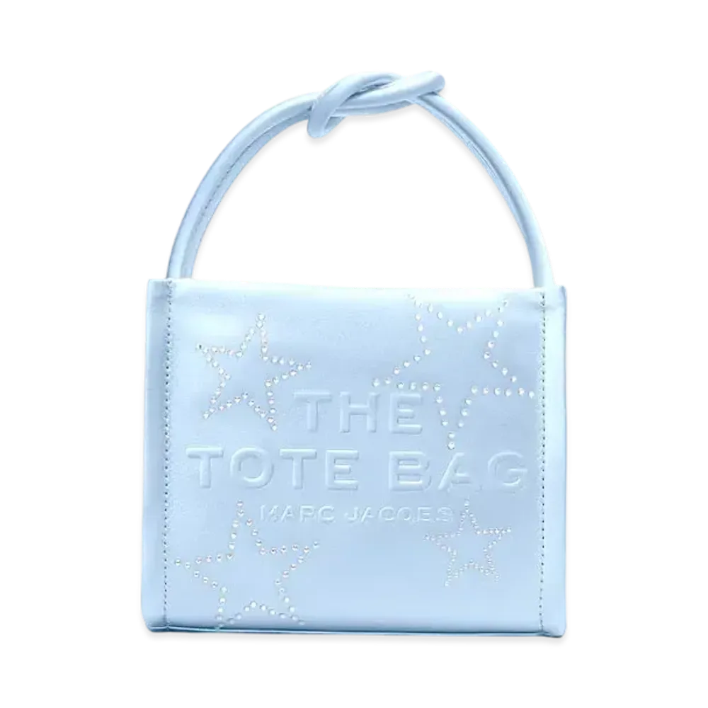 Marc Jacobs The Star Satin Tote Bag Mini "Cloud Blue"