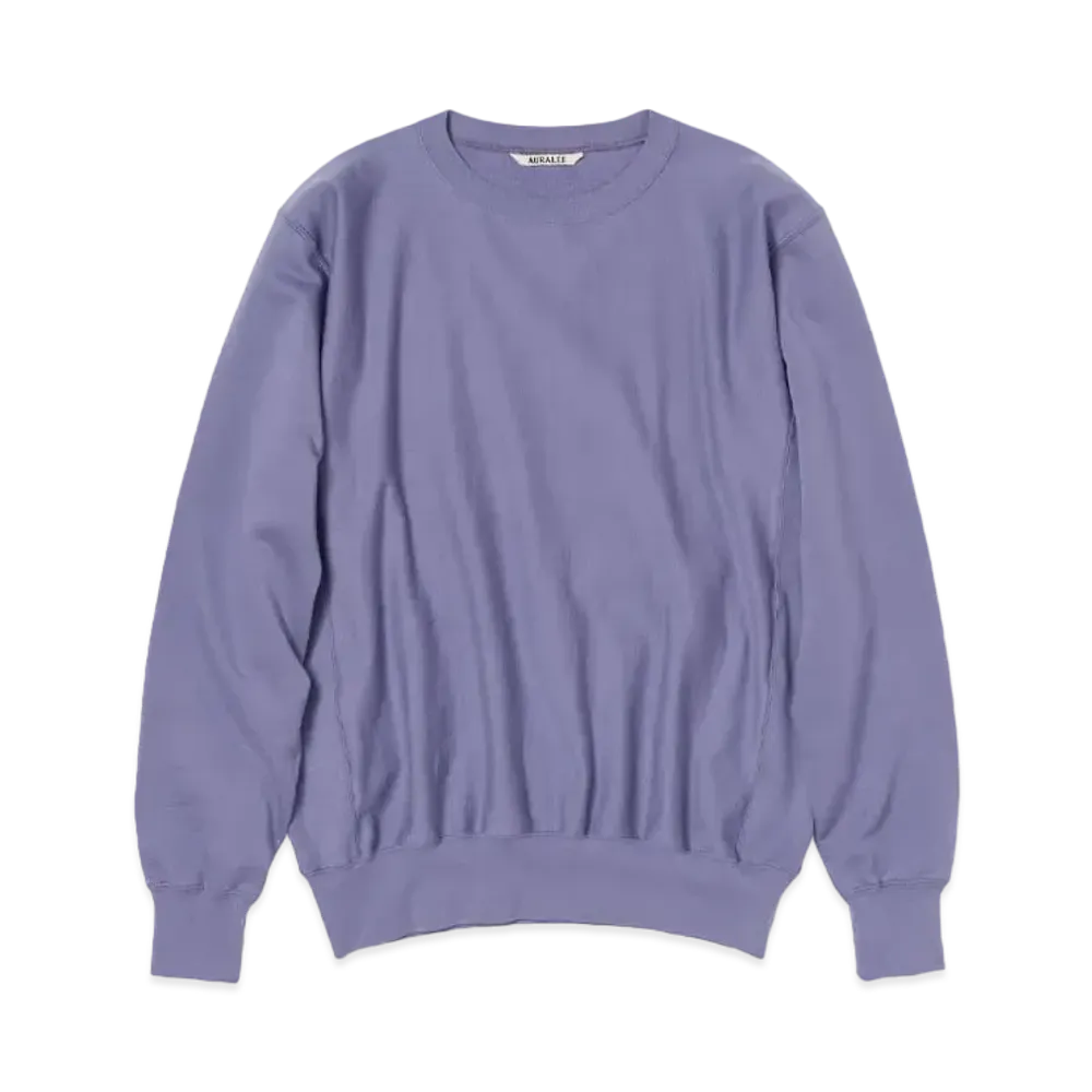 AURALEE Elastic High Gauge Sweat P/O "Purple"