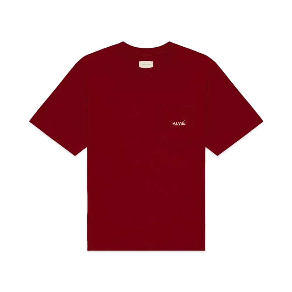 Aime Leon Dore Embroidered Aime Pocket Tee "Red"