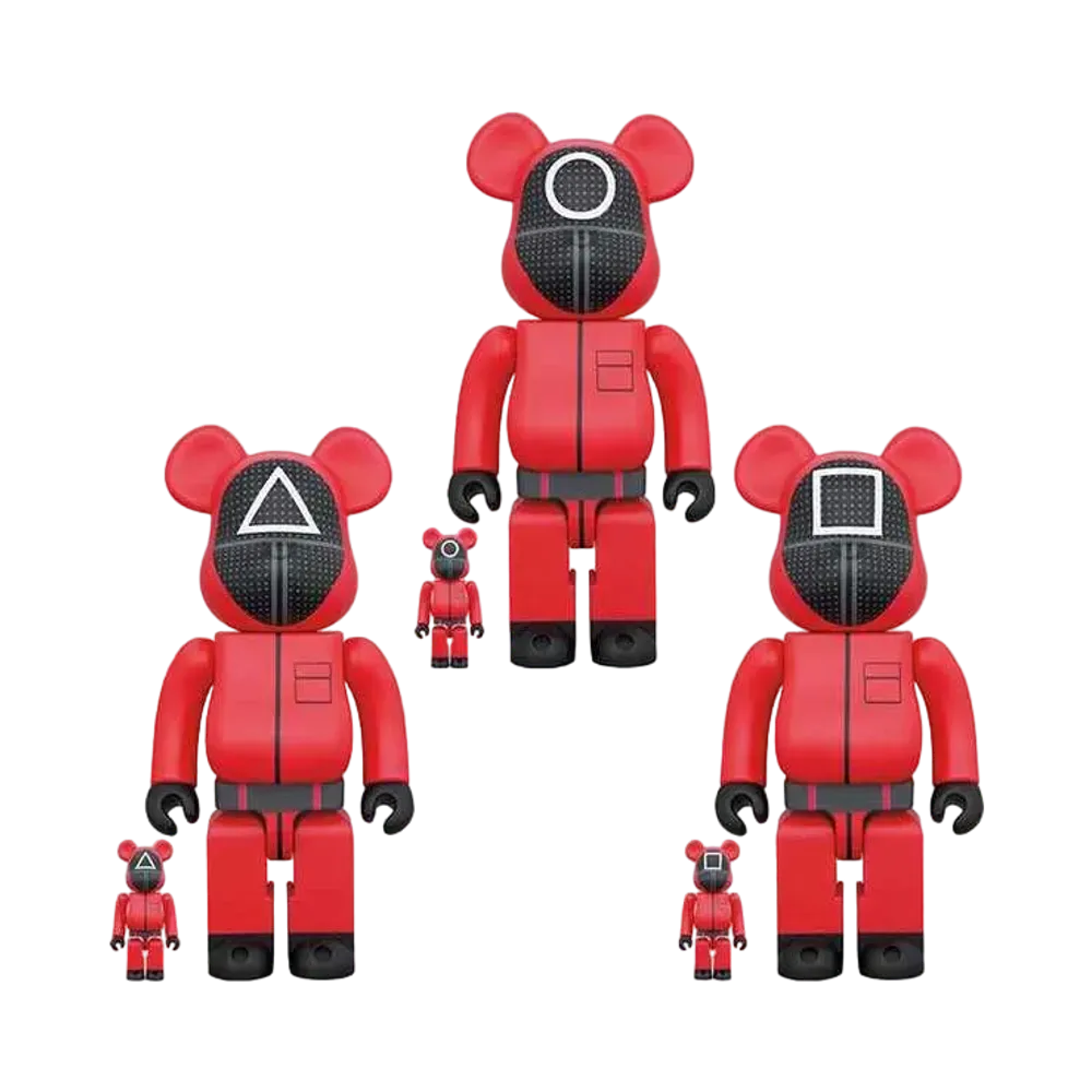 Bearbrick SQUID GAME(Squid game) GUARD “○/△/□” 100% & 400%