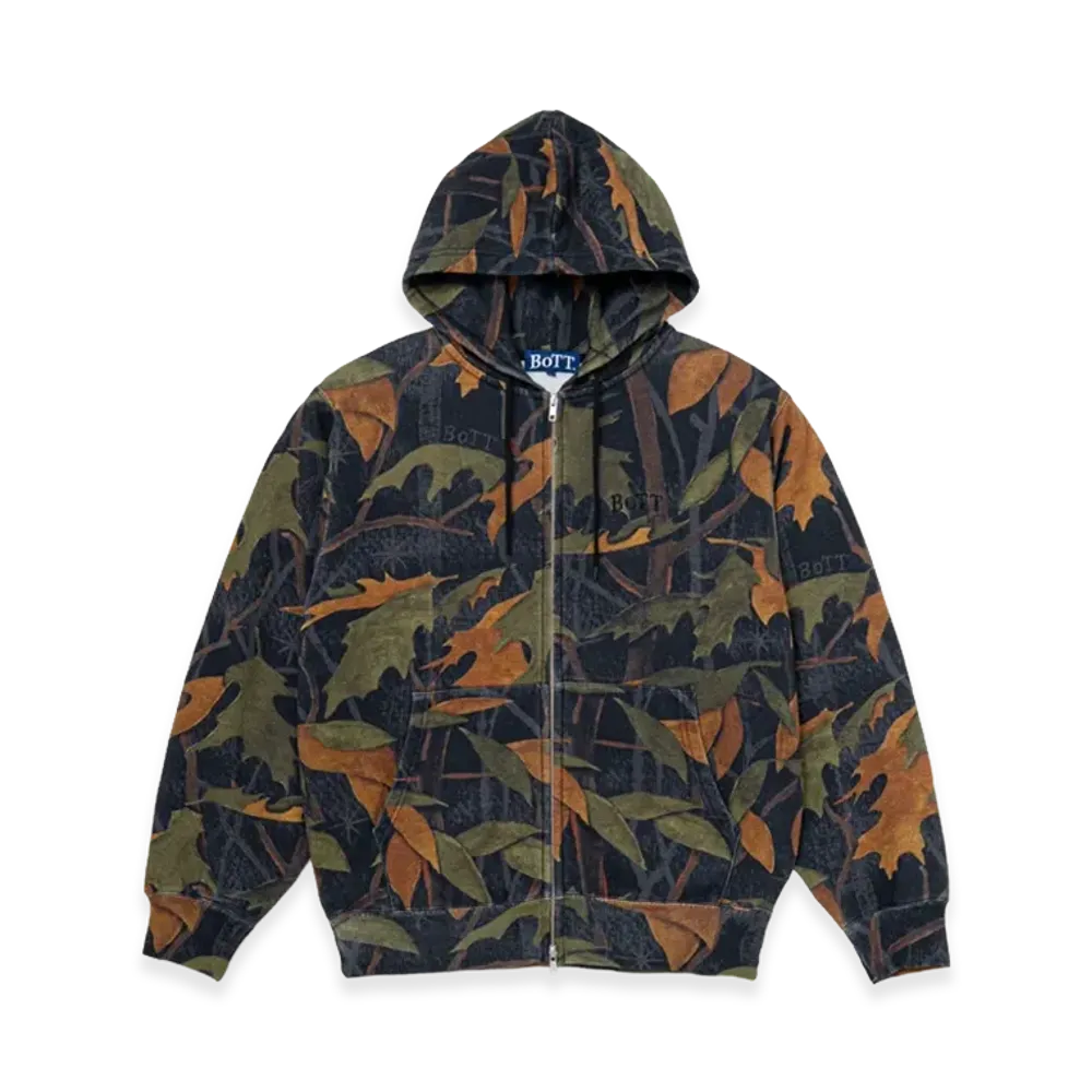 BoTT Washed Tree Camo Zip Hoodie "Black"