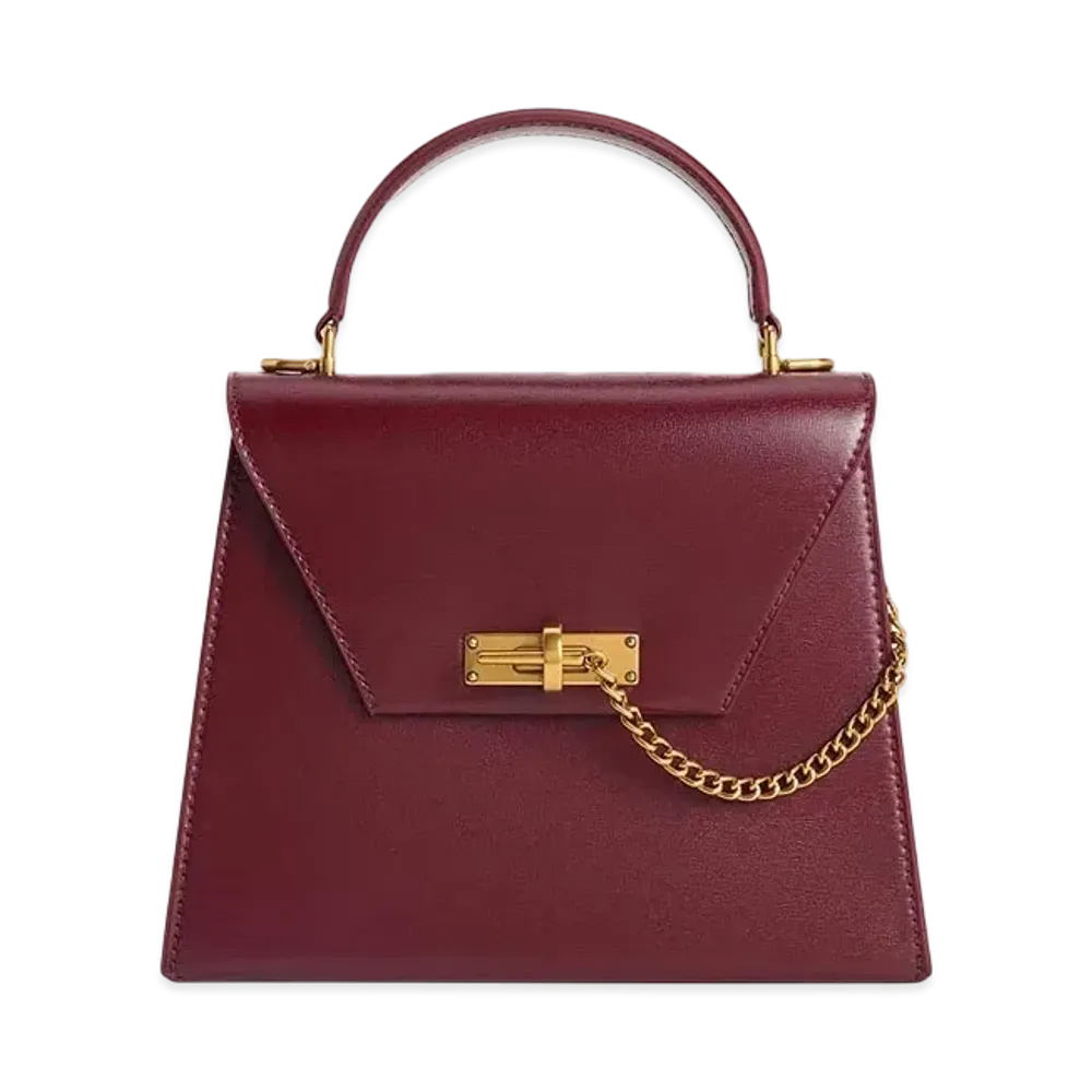 CHARLES & KEITH Samantha Top Handle Bag "Burgundy"