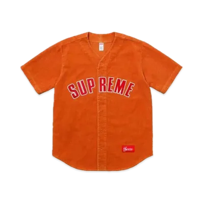 Supreme Corduroy Baseball Jersey "Orange"