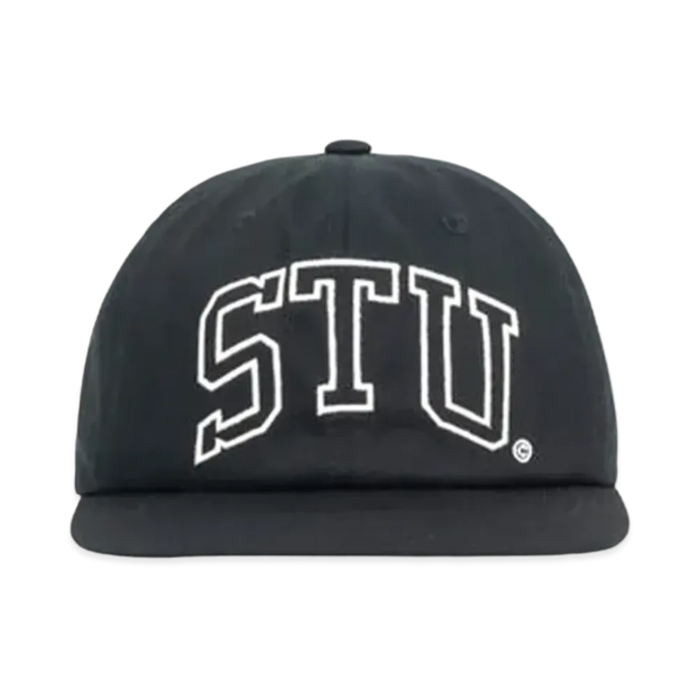 Stussy Mid-Depth STU Arch Strapback "Shadow Black"