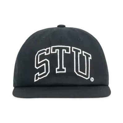 Stussy Mid-Depth STU Arch Strapback "Shadow Black"