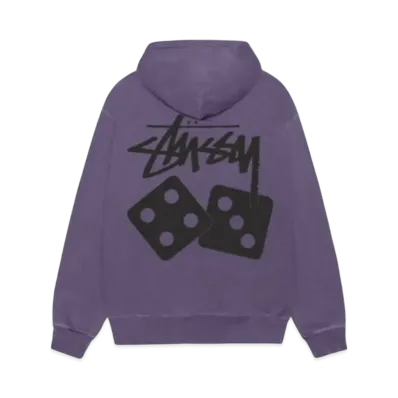 Stussy Dice Zip Hoodie Pigment Dyed "Grape"