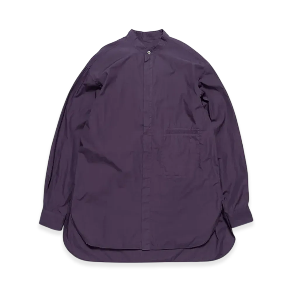 Graphpaper x YOKE Garment Dye Band Collar Shirt "Nightshade"