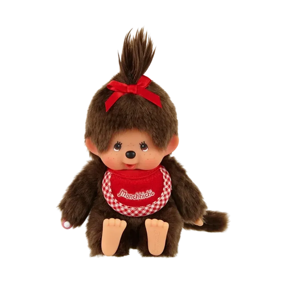 Sekiguchi "Premium Standard" Monchhichi SS Size Brown Girl Sitting