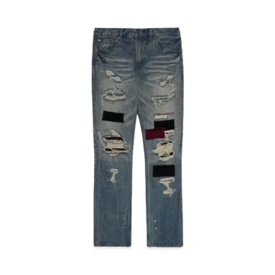 A GOOD BAD INFLUENCE Super Repaired Denim Jean "INDIGO"
