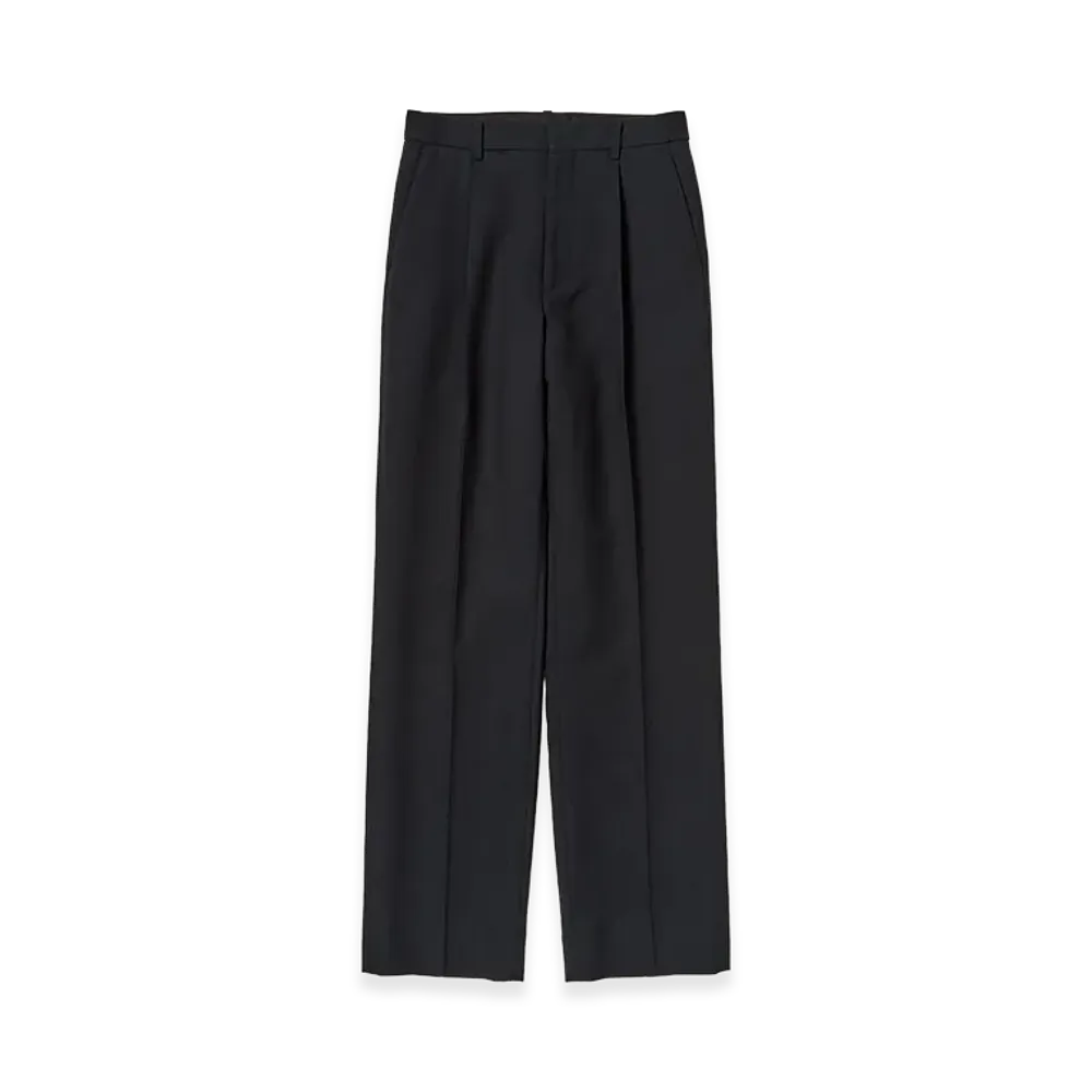 AURALEE Women's Tense Wool Double Cloth Slacks "Black"