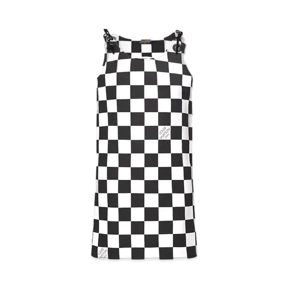 Louis Vuitton Damier Denim Chain Strap Dress "Noir/Blanc"