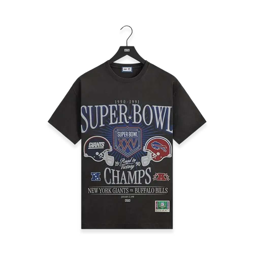 Kith x the NFL Super Bowl Vintage Bishop Tee "Black"
