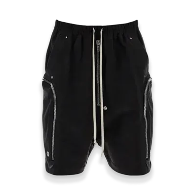 Rick Owens Bauhaus Bela Drawstring Cargo Shorts "Black"