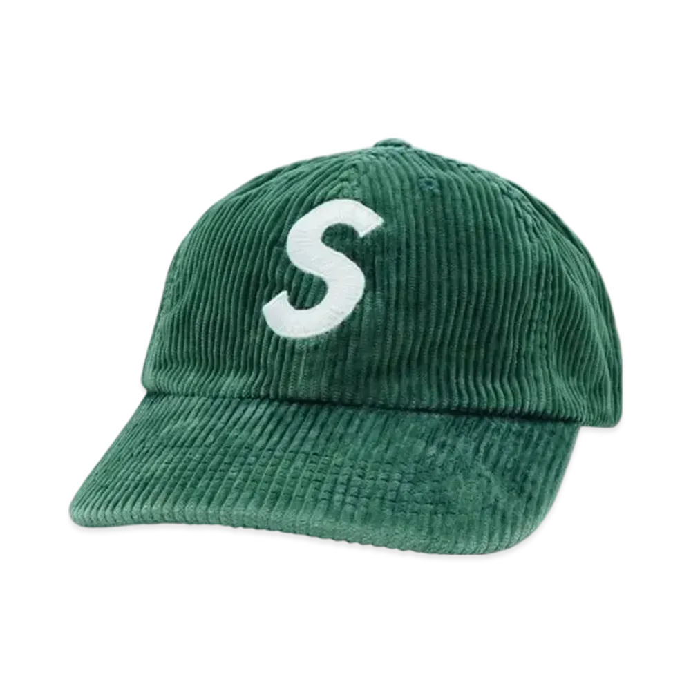 Supreme Corduroy S Logo 6-Panel "Green"