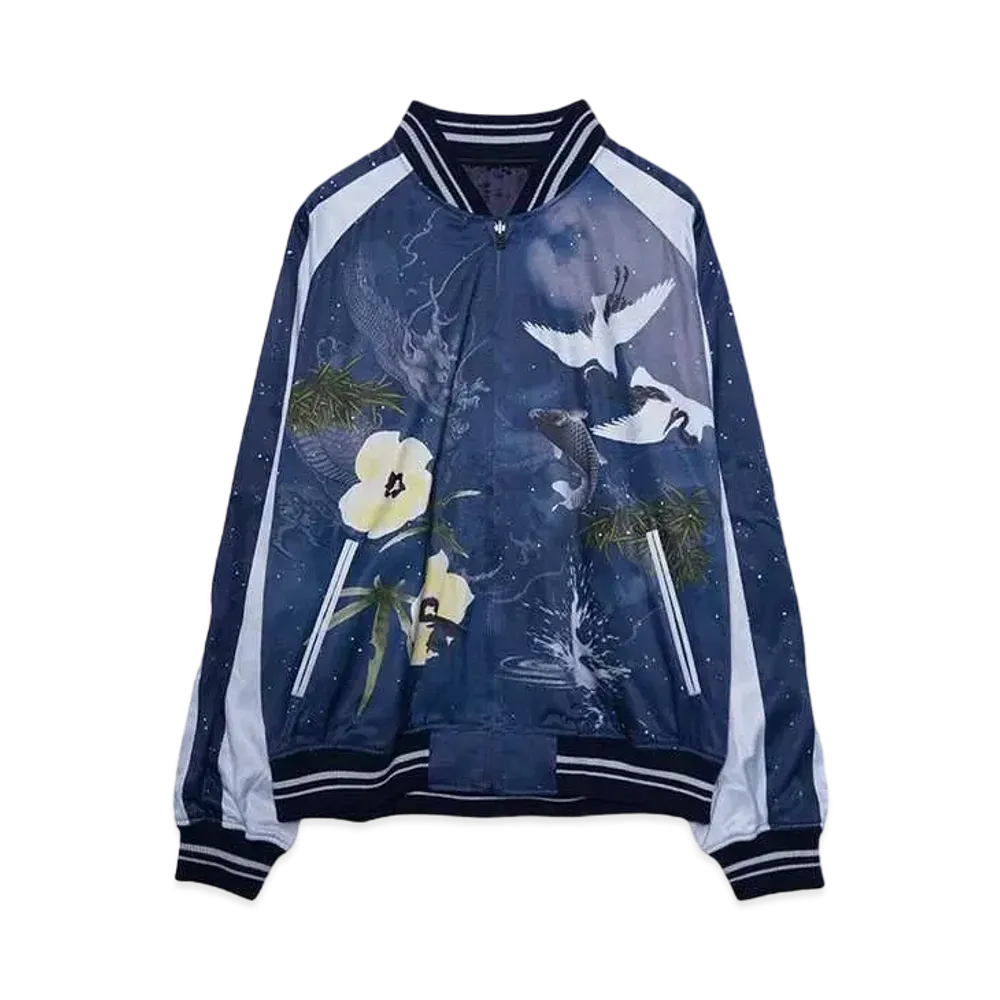 LAD MUSICIAN R/C SATIN CARP&SPLASH BLOUSON "BLUE"
