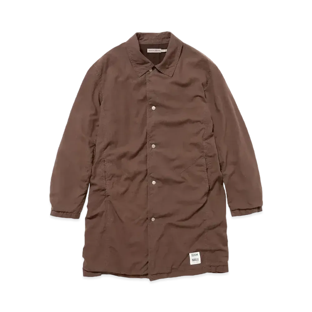 UNDERCOVER OZISM x Nonnative Monk Long Coat Cotton Paper Viera Overdyed With Gore-Tex Windstopper "Brown"