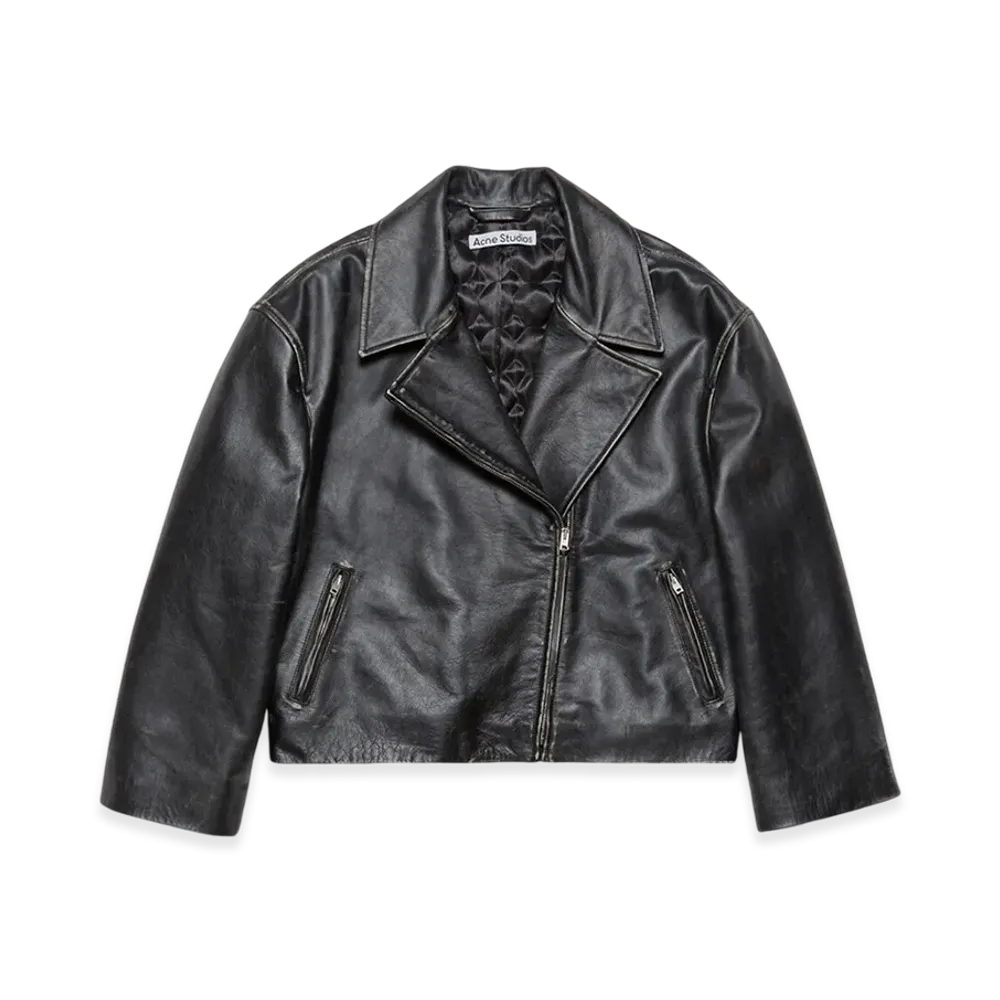 Acne Studios Denim Jacket Relaxed Cropped Fit "Anthracite Grey"