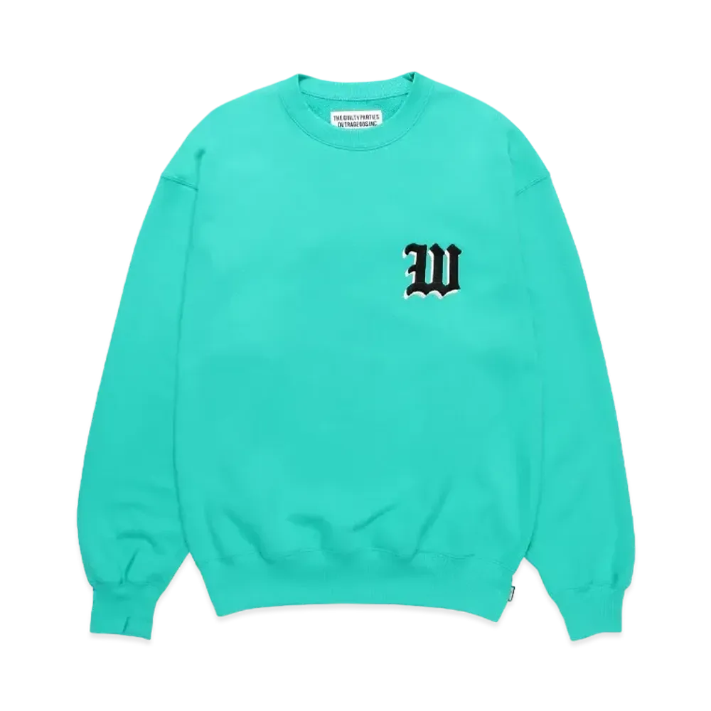 WACKO MARIA Middle Weight Sweat Shirt "Turquoise"
